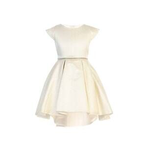 NEW SWEET KIDS girl's shimmer high low special occasion dress in ivory